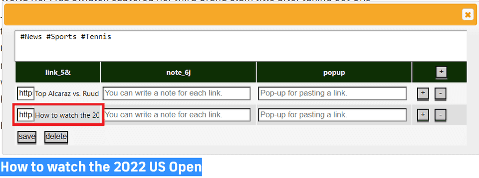 Append URL to the last note